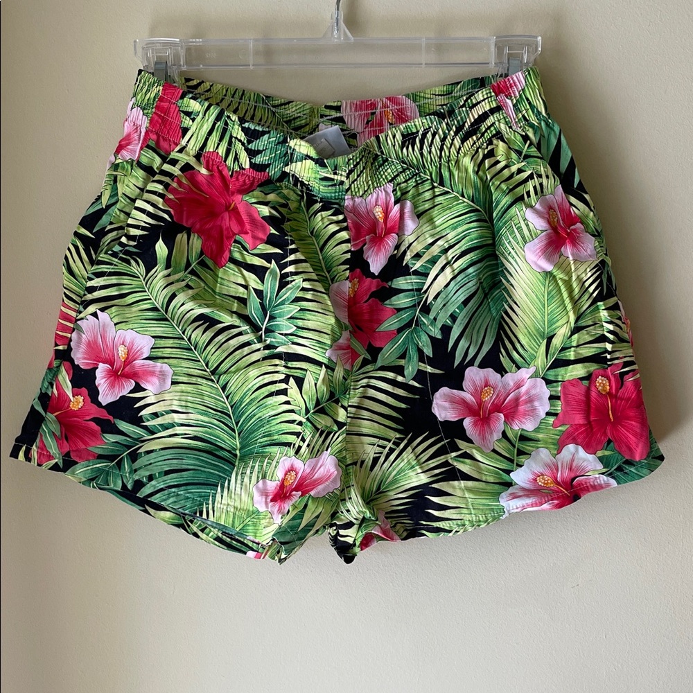 Floral Hawaiian Print Shorts